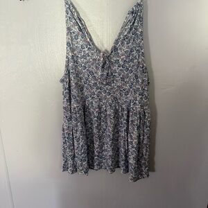 American eagle floral top. Purple and blue.